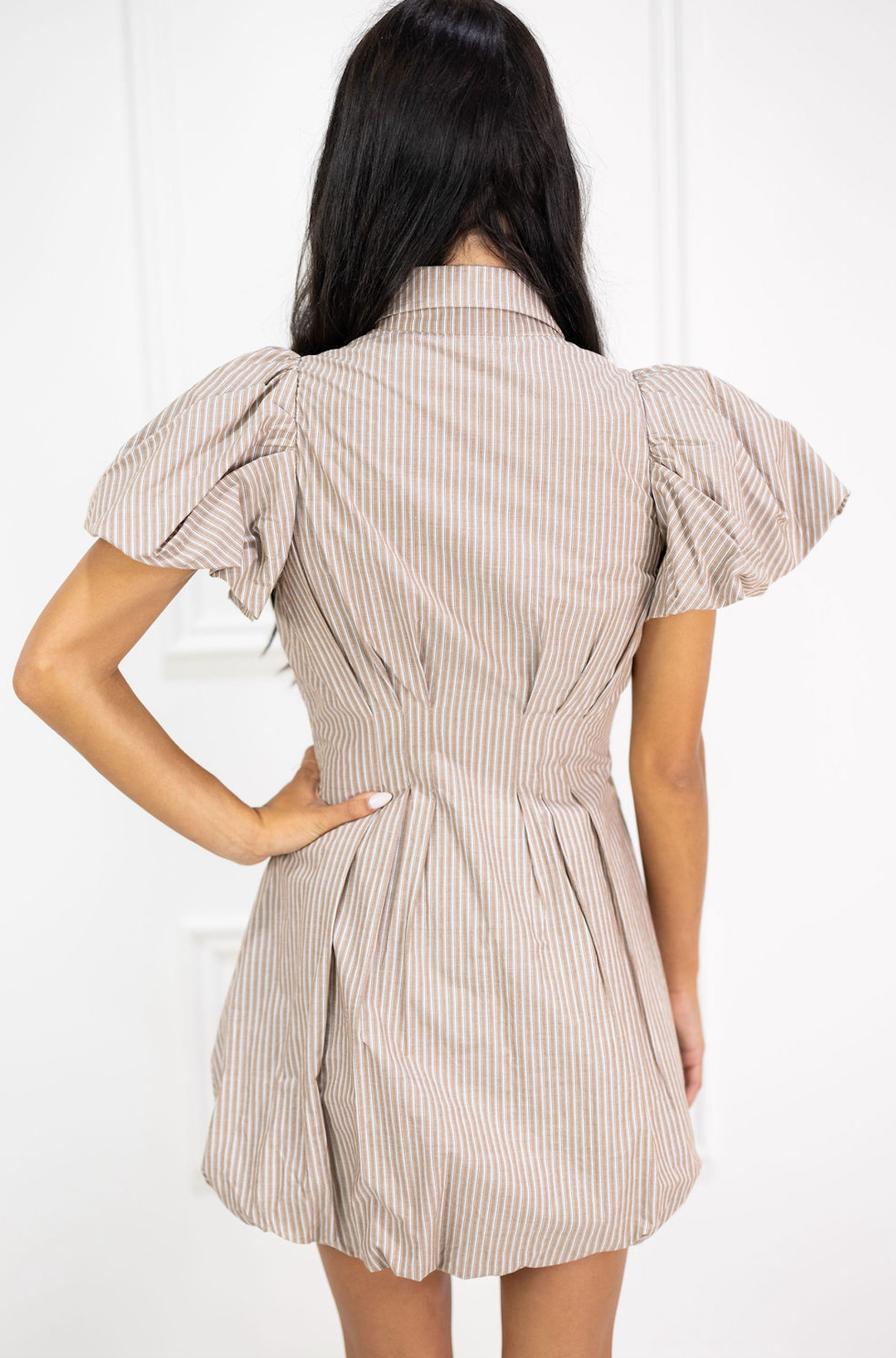 Riley Stripe Bubble Hem Dress