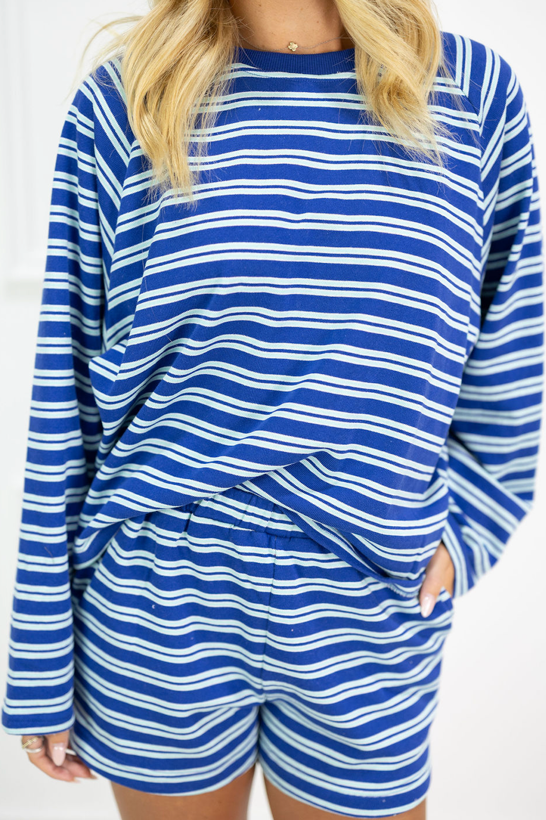 Juni Terry Stripe Set of 2 Blue