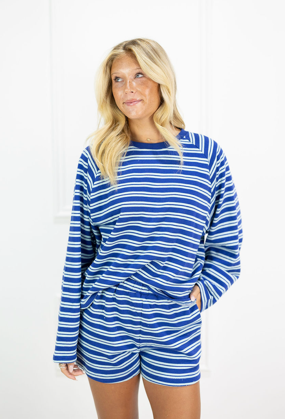 Juni Terry Stripe Set of 2 Blue