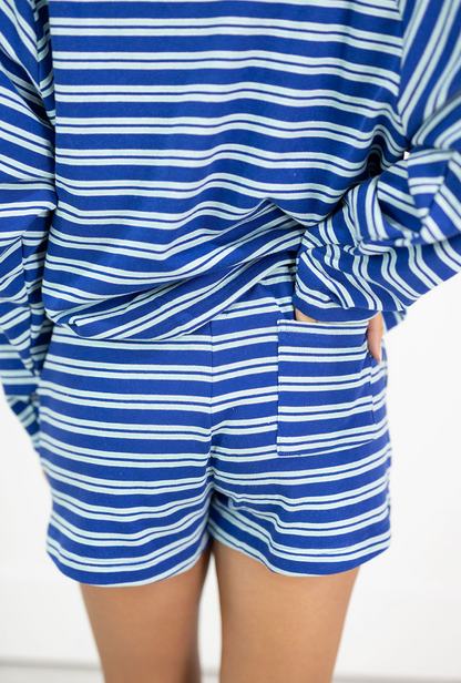 Juni Terry Stripe Set of 2 Blue