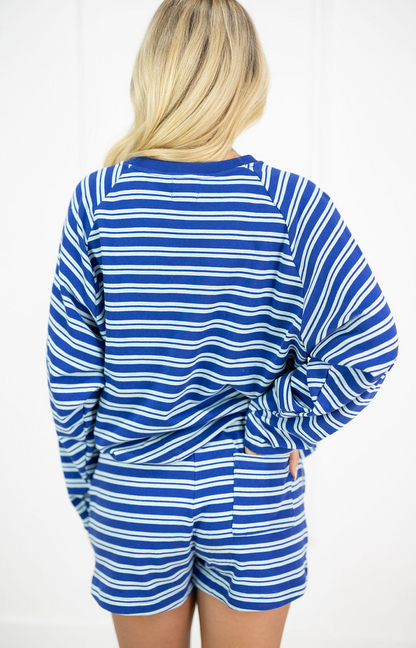 Juni Terry Stripe Set of 2 Blue