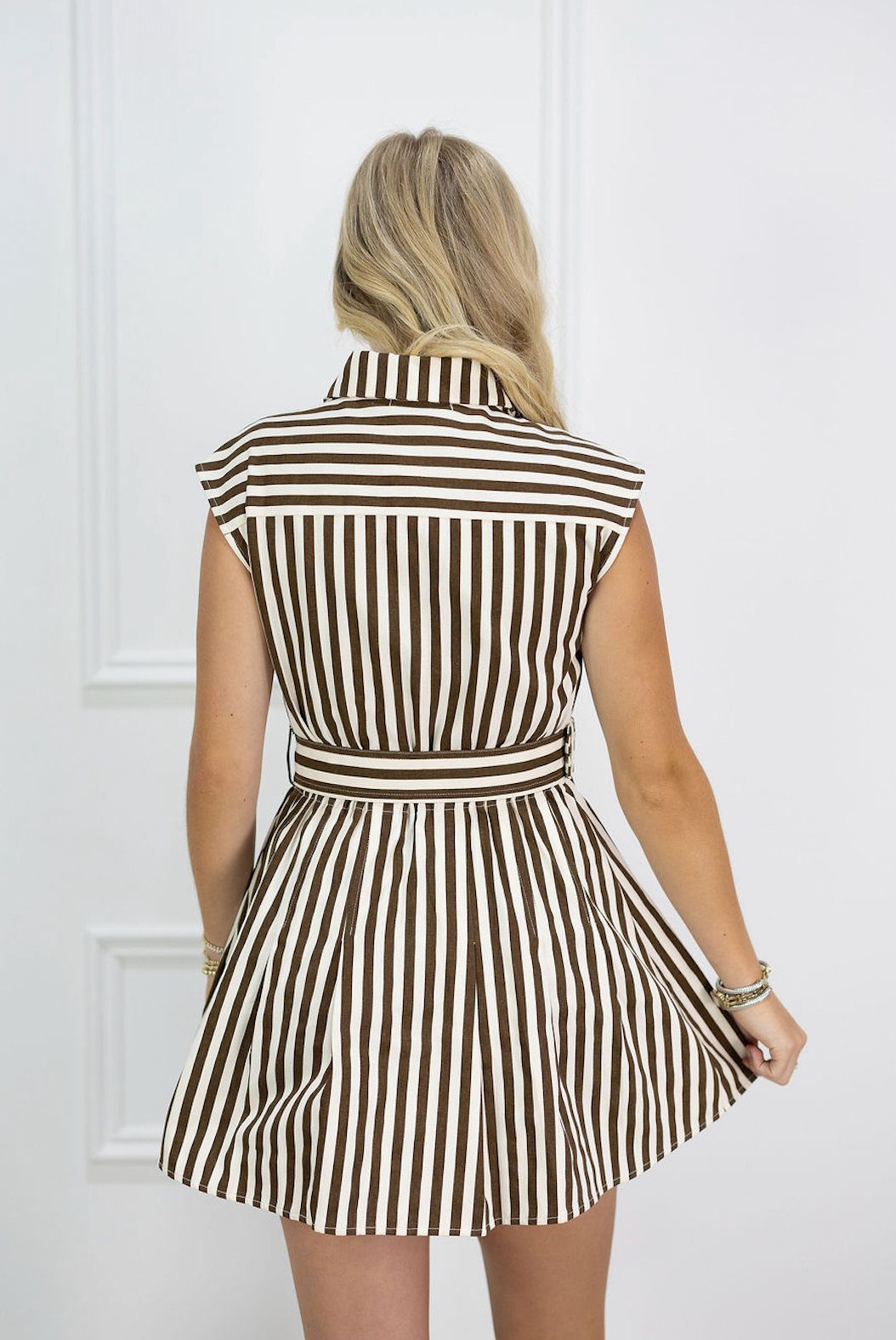Lindsay Stripe Belted Dress