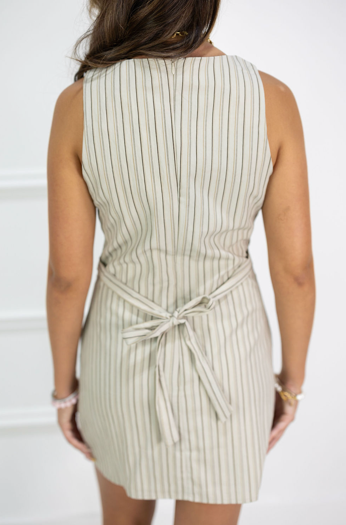 Ines Pinstripe Dress