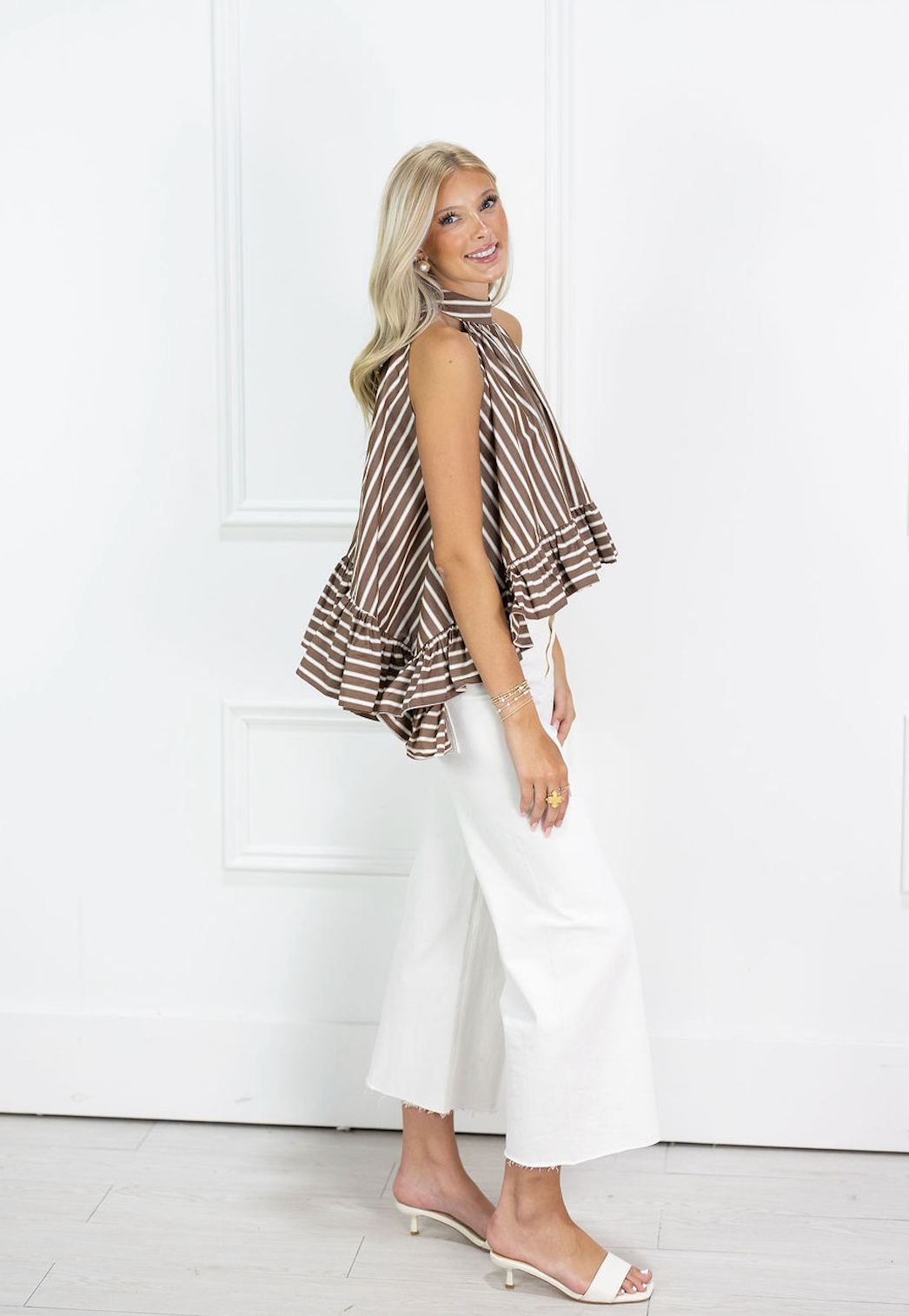 Brea Stripe Halter Top