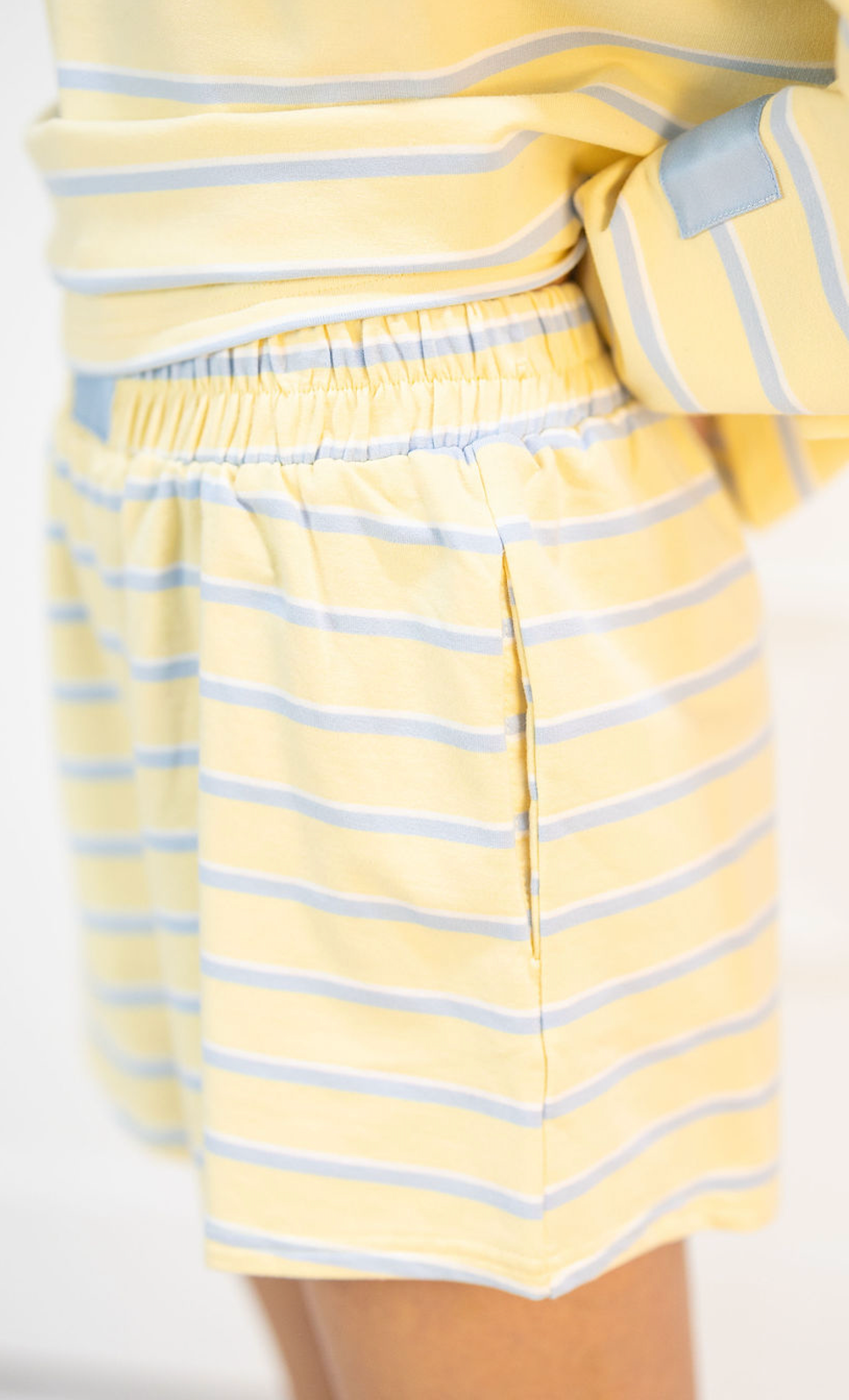 Yellow/Blue Stripe Lounge Set of 2