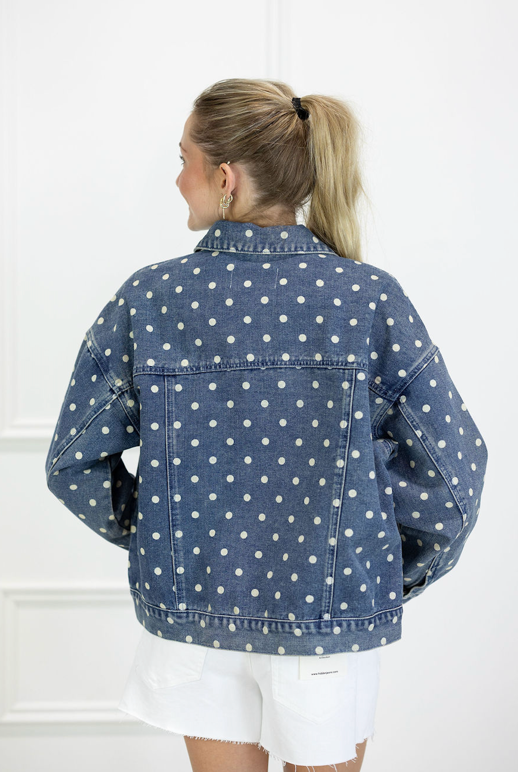 Polka Dot Denim Jacket