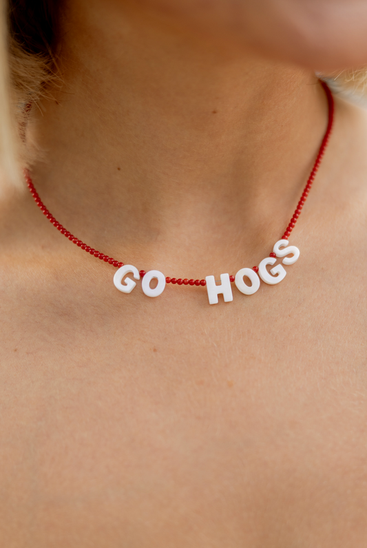 Go Hogs Spirit Bead Necklace