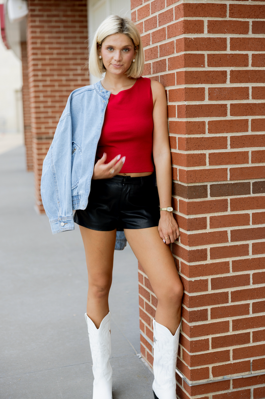 Kerry Leather Shorts
