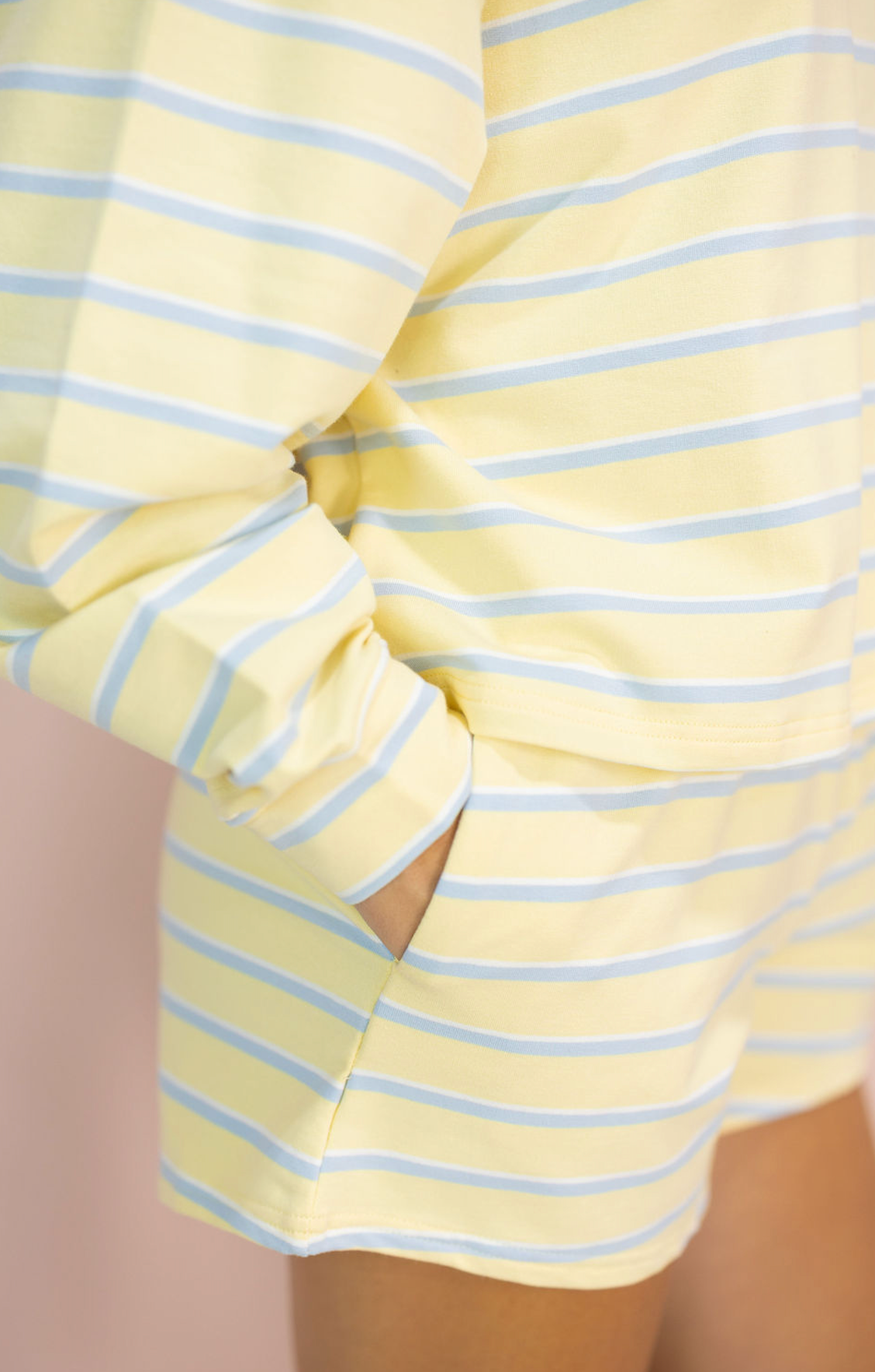 Yellow/Blue Stripe Lounge Set of 2