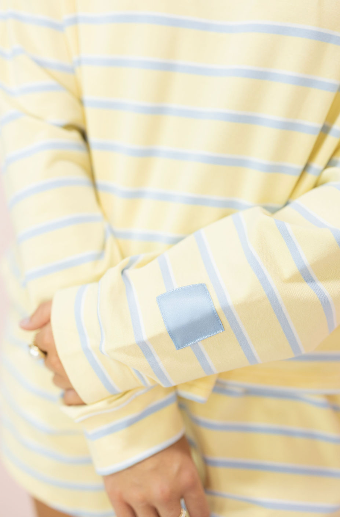 Yellow/Blue Stripe Lounge Set of 2