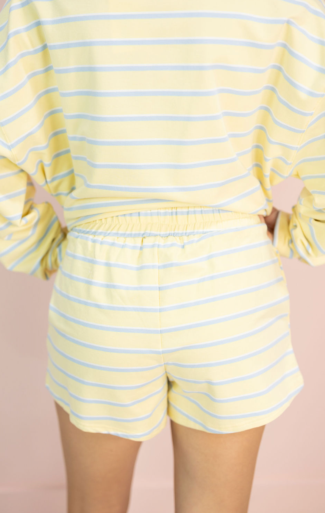 Yellow/Blue Stripe Lounge Set of 2