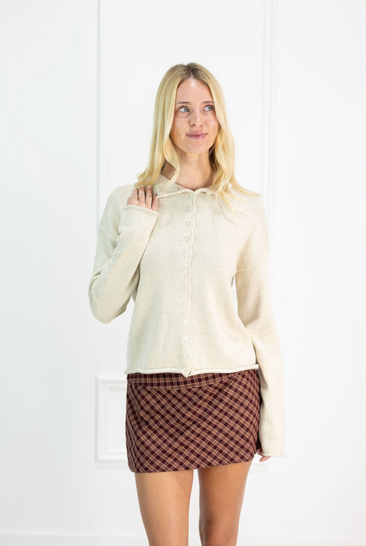 Elisa Classic Cardigan Oat