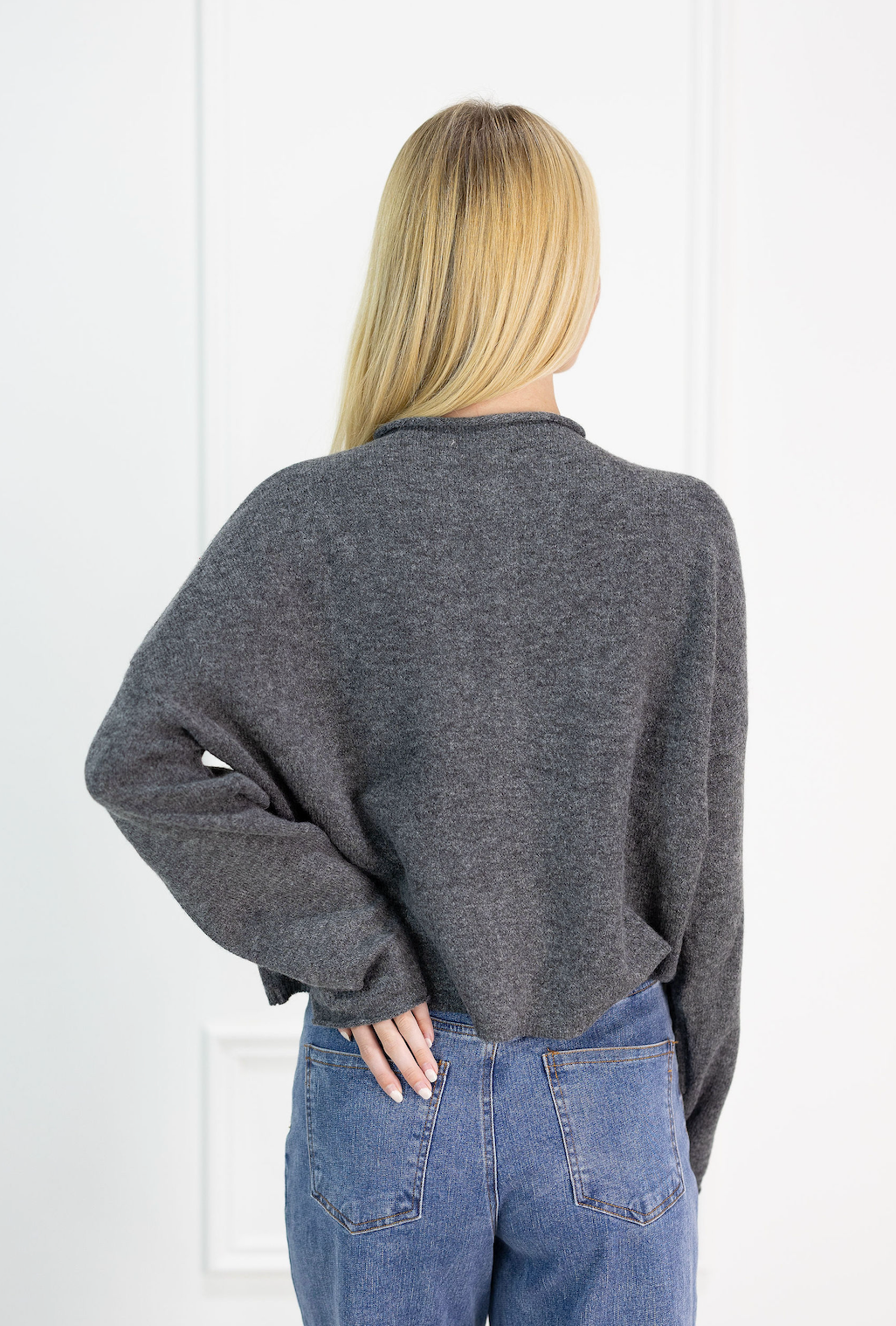 Charcoal Button Up Sweater