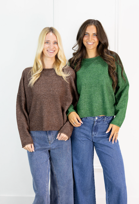 Easy Days Ahead Sweater Brown