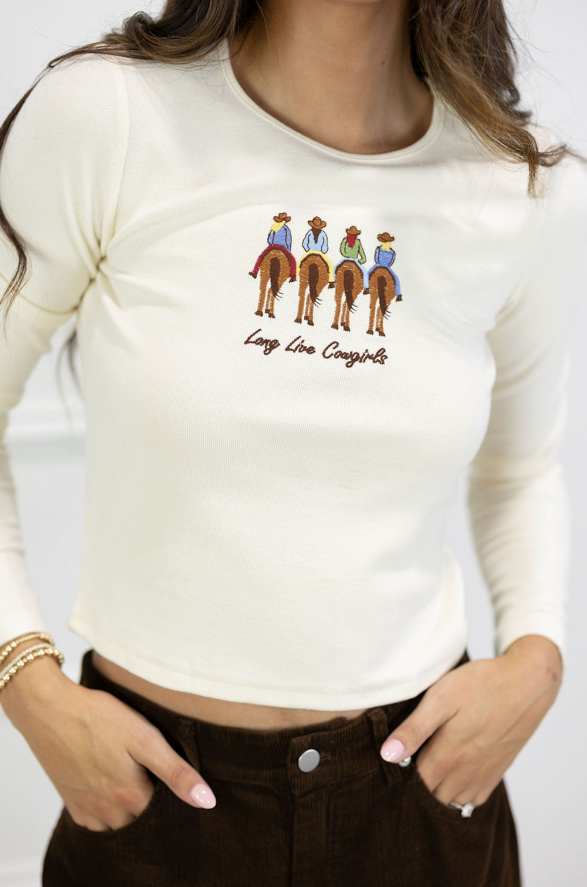 Long Live Cowgirls Waffle Top