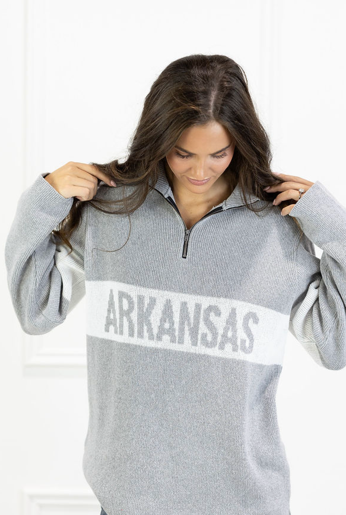 Arkansas Quarter Zip Sweater - Clothe Boutique