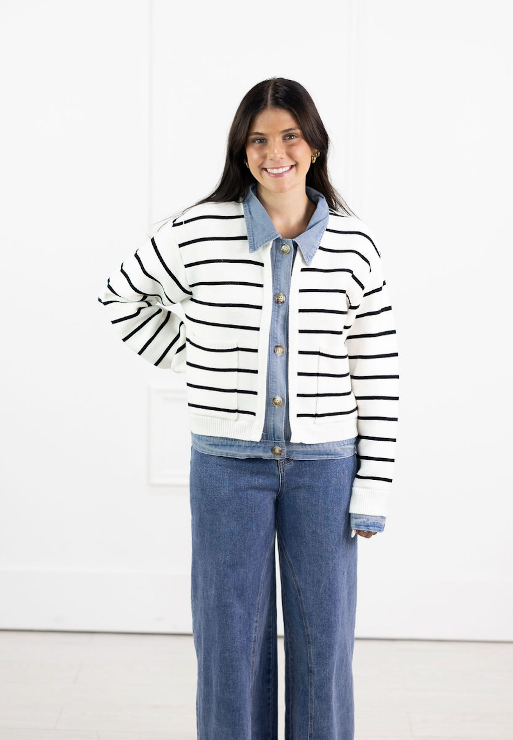 Adalie Stripe Cardigan
