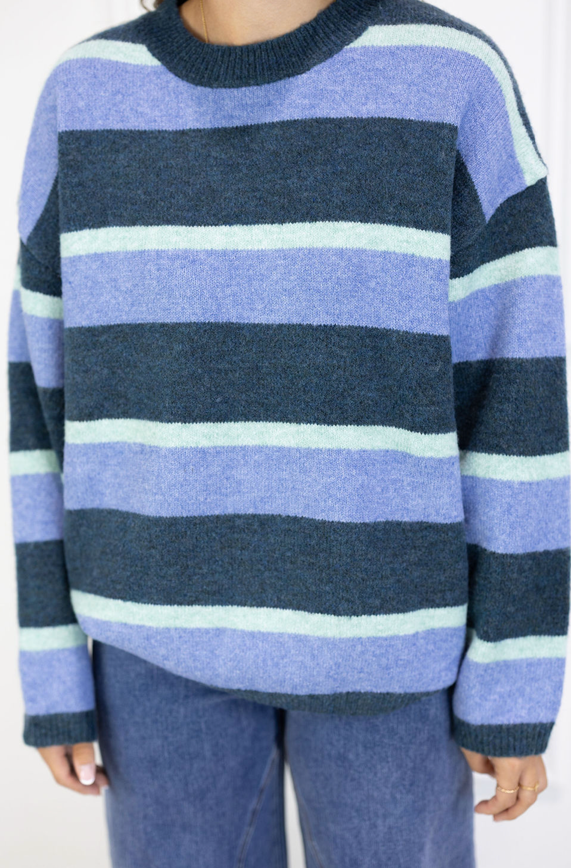 Soft Stripe Sweater Blue
