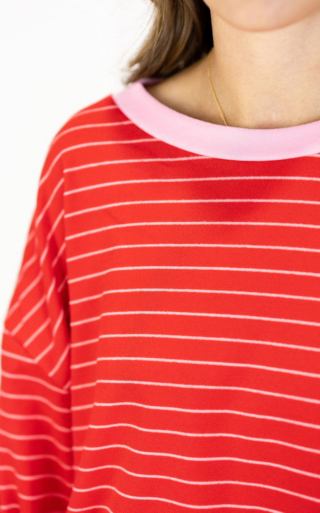 Red Brushed Stripe Lounge Set of 2