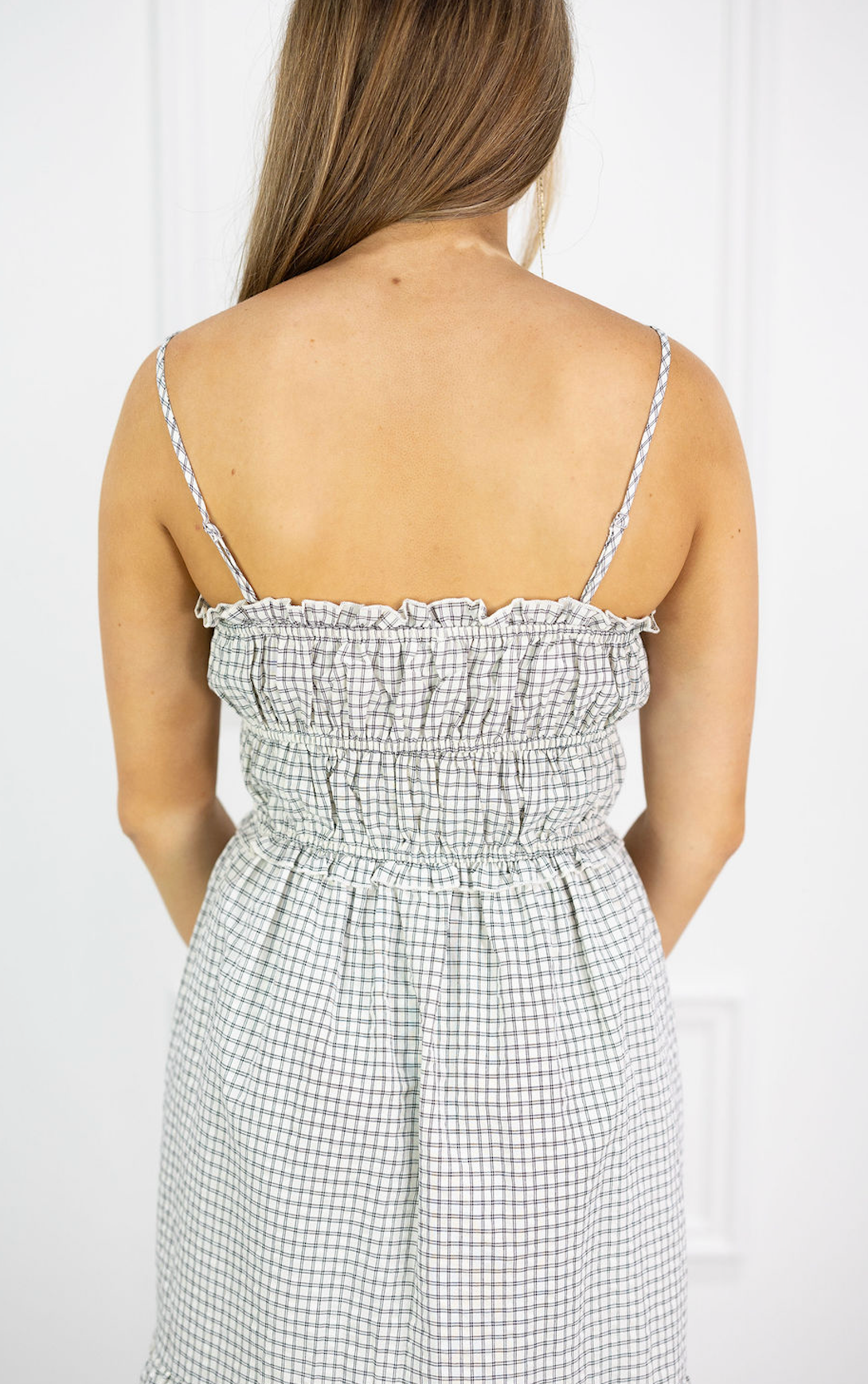 Dahalia Checker Tiered Dress