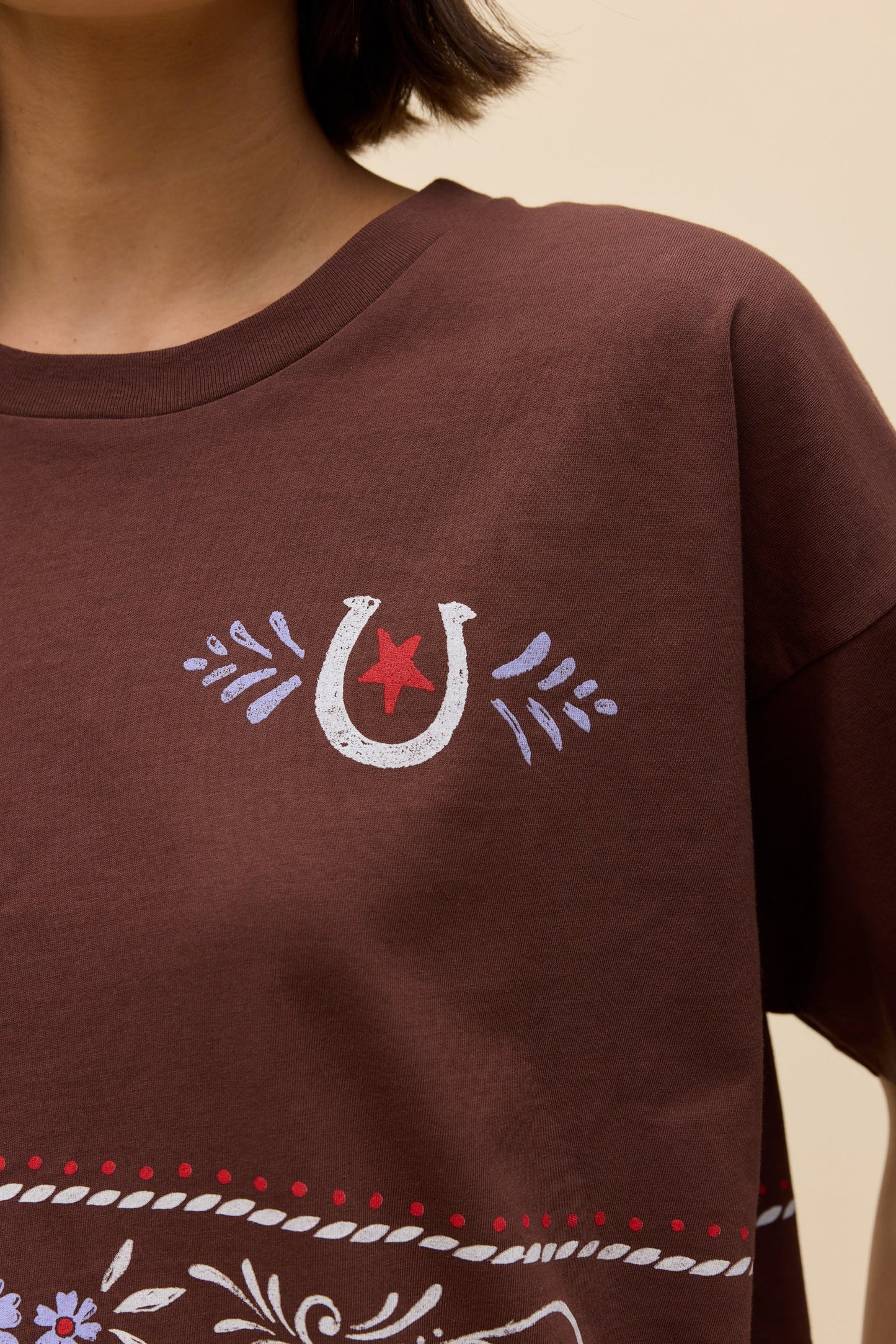 Floral Horse Pattern T-Shirt