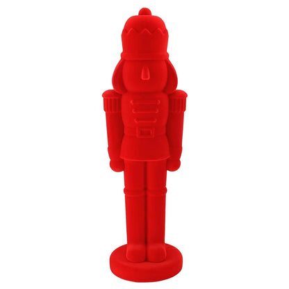 28.5'' Flocked Nutcracker Red