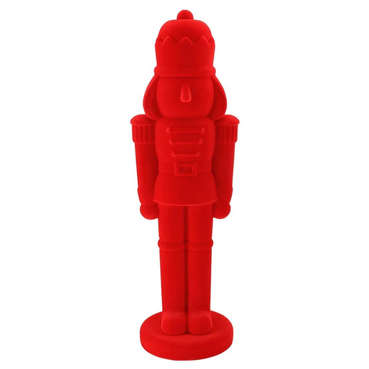 28.5'' Flocked Nutcracker Red