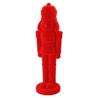 28.5'' Flocked Nutcracker Red