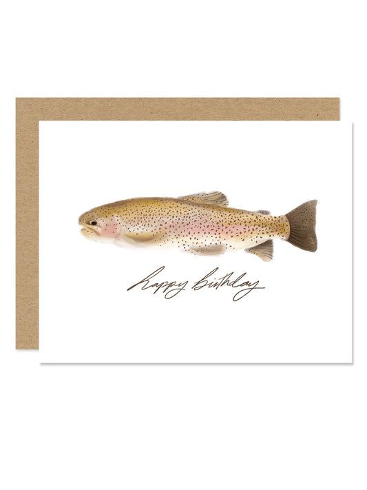Rainbow Trout Birthday Card