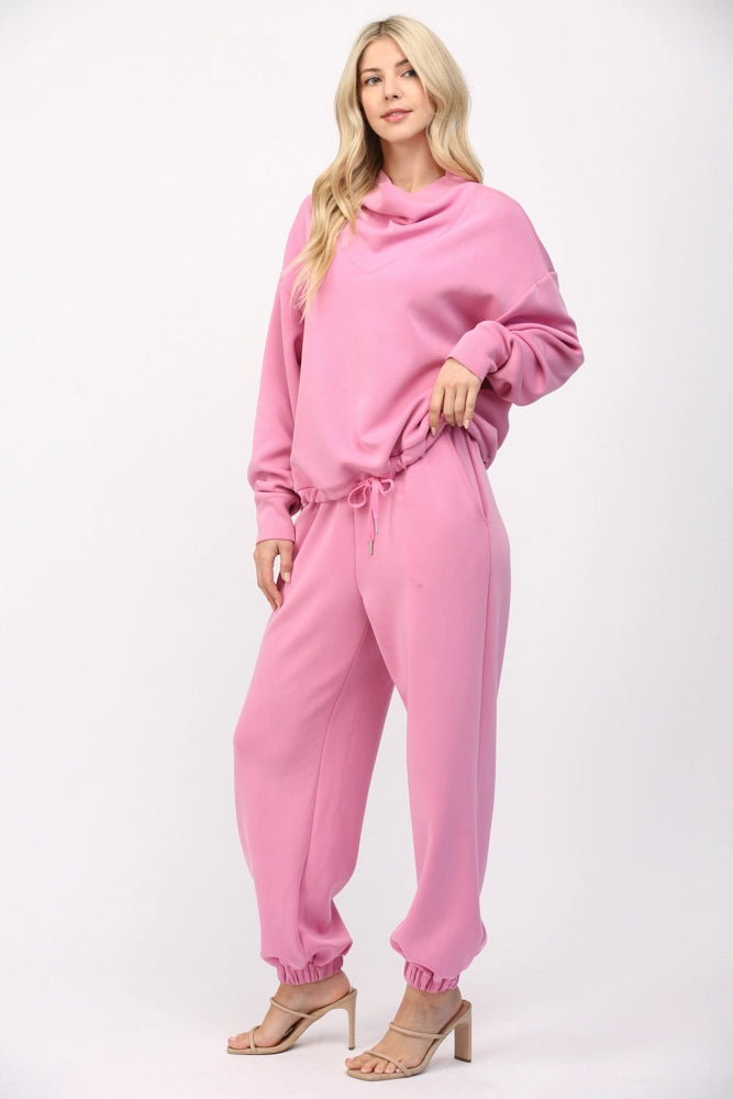 Modal Mock Neck & Pants Set of 2 - Clothe Boutique