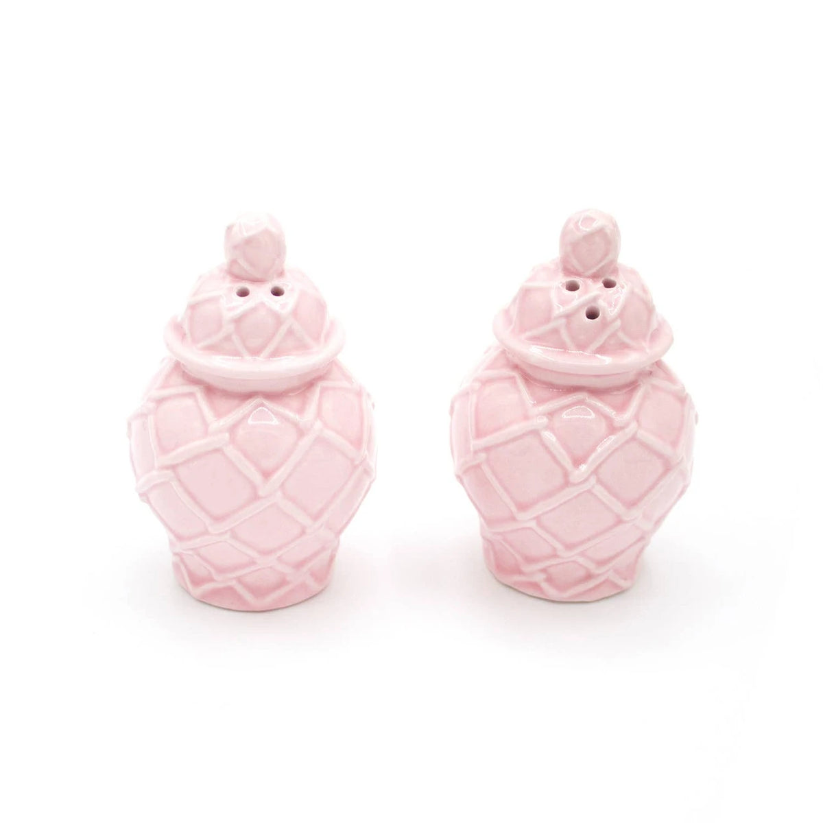 Pink Textured Salt & Pepper Jars