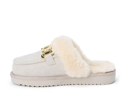 Matisse Davos Sherpa Mules Dove Grey