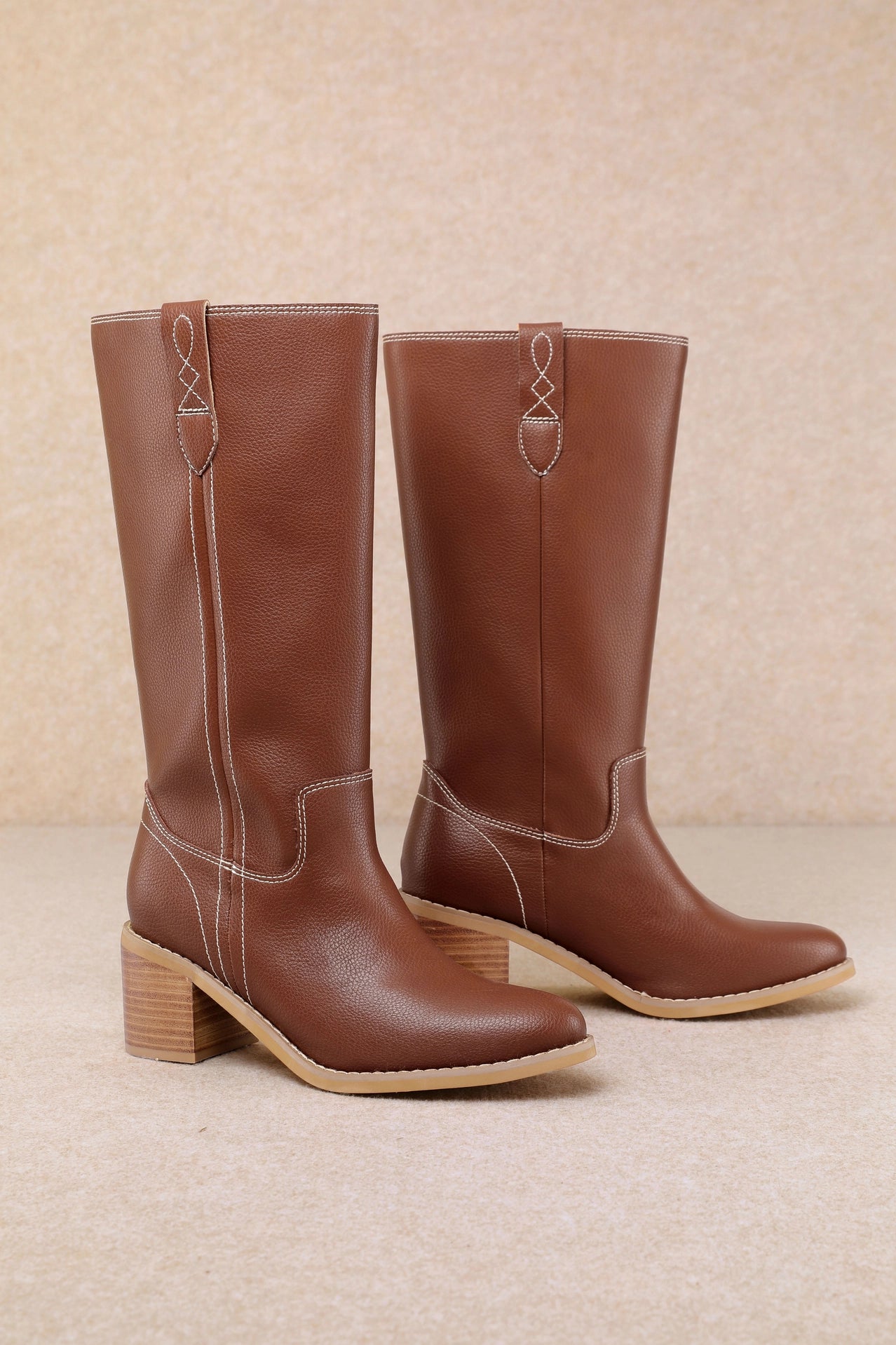 Zoe Mid-Calf Boots Chocolate - Clothe Boutique