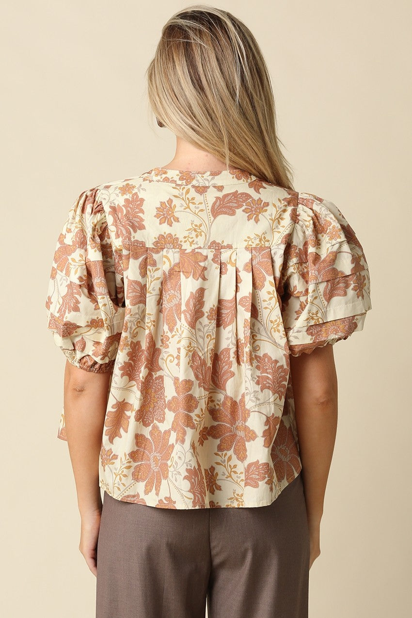 Remi Rust Florals Blouse