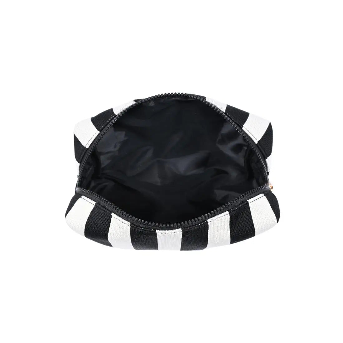 Stripe Cosmetic Pouch Black/White