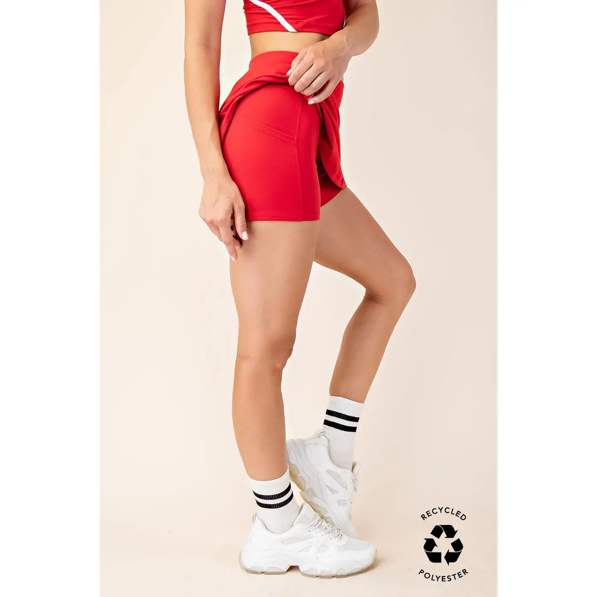Red Piping Skort