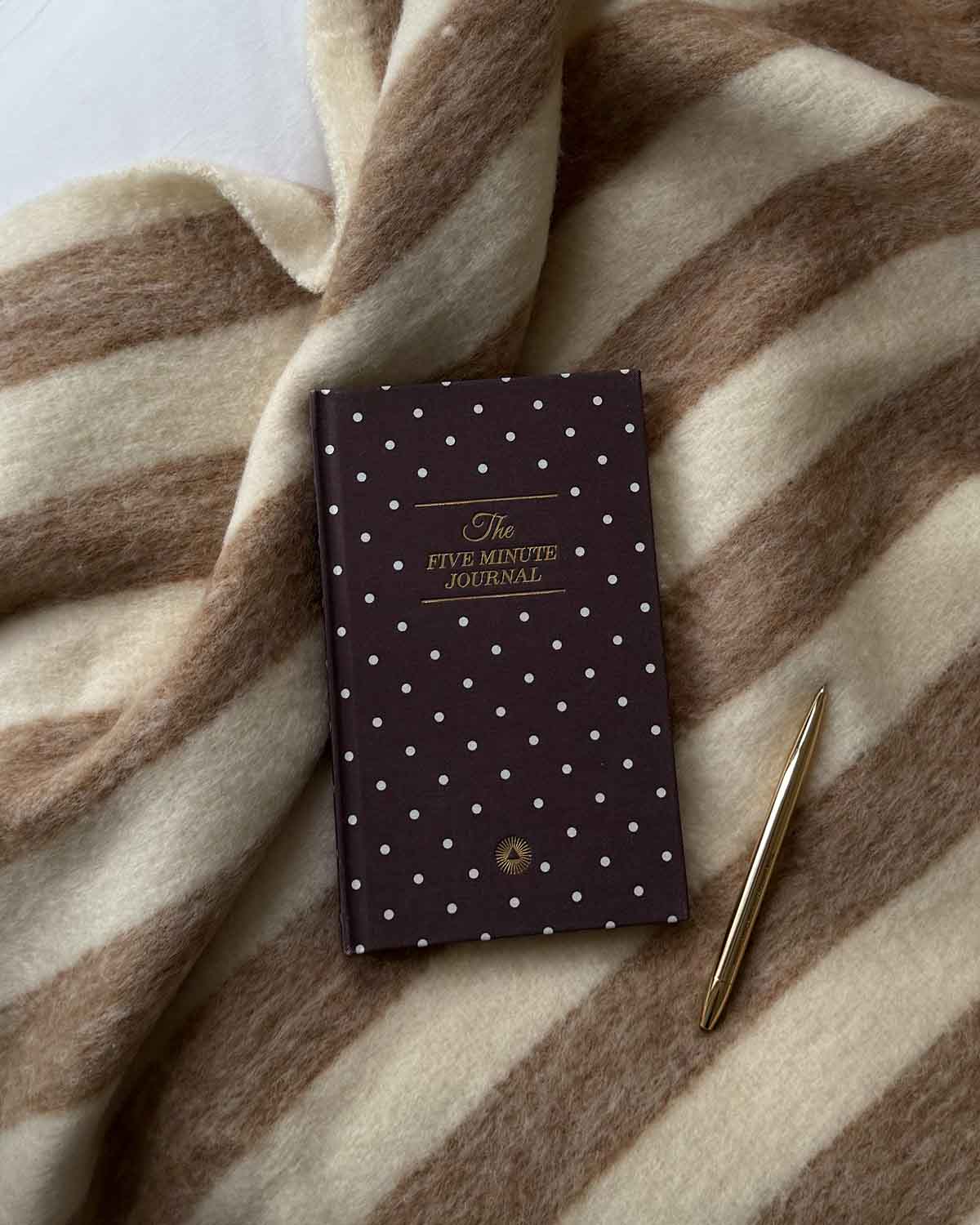 Brown Polka Dot Five Minute Journal - Clothe Boutique