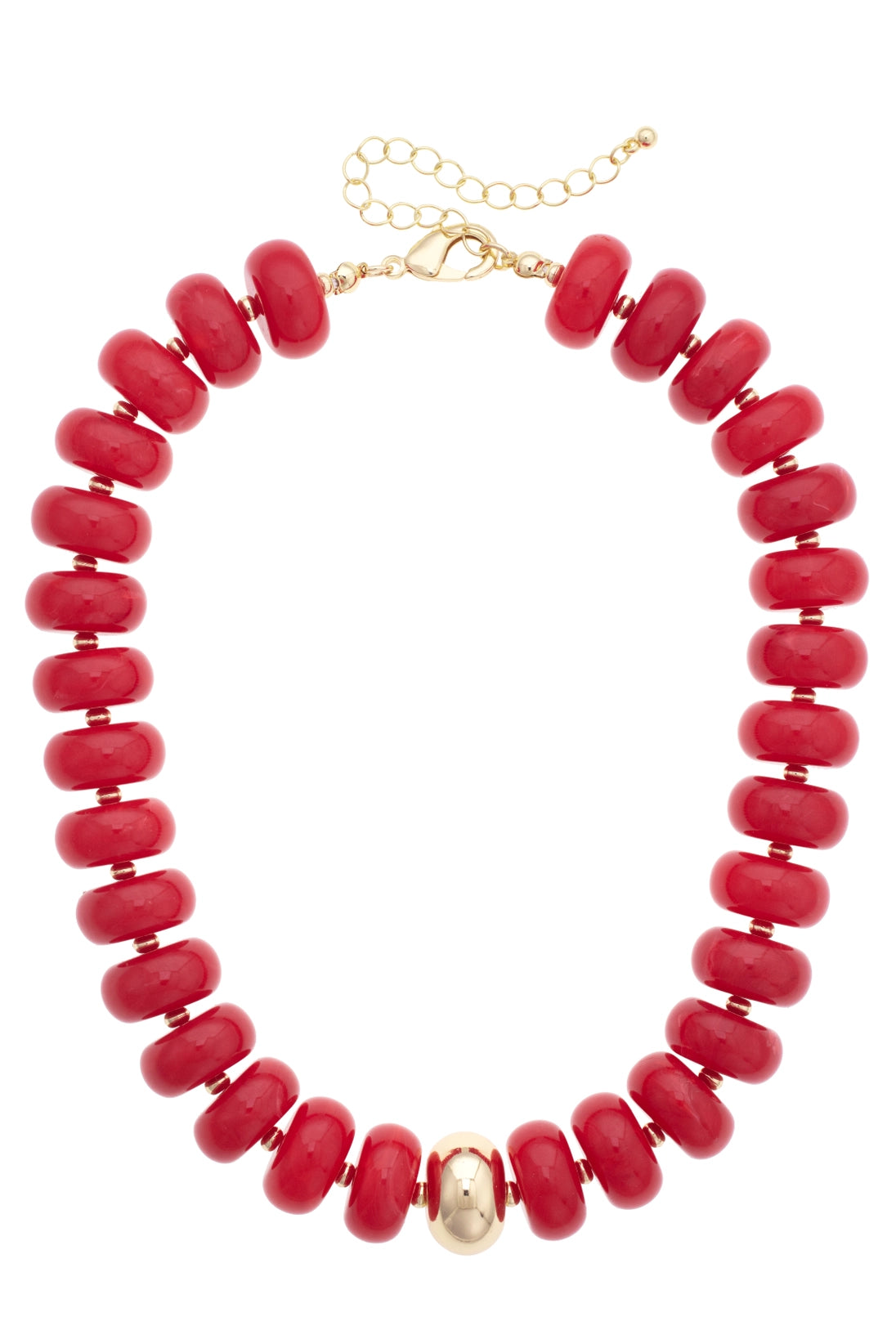Sebastian Beaded Necklace Red