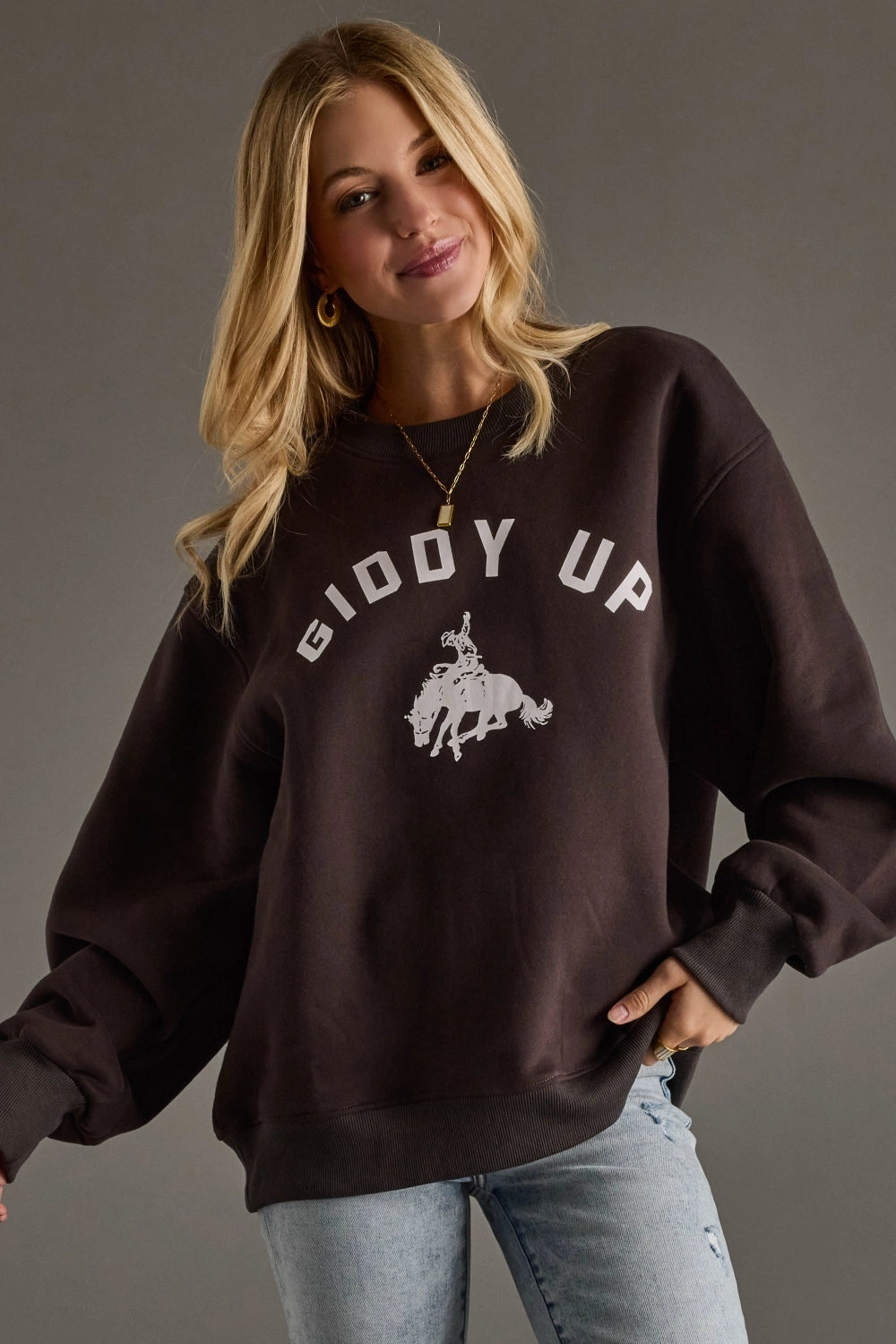 Giddy Up Sweatshirt - Clothe Boutique