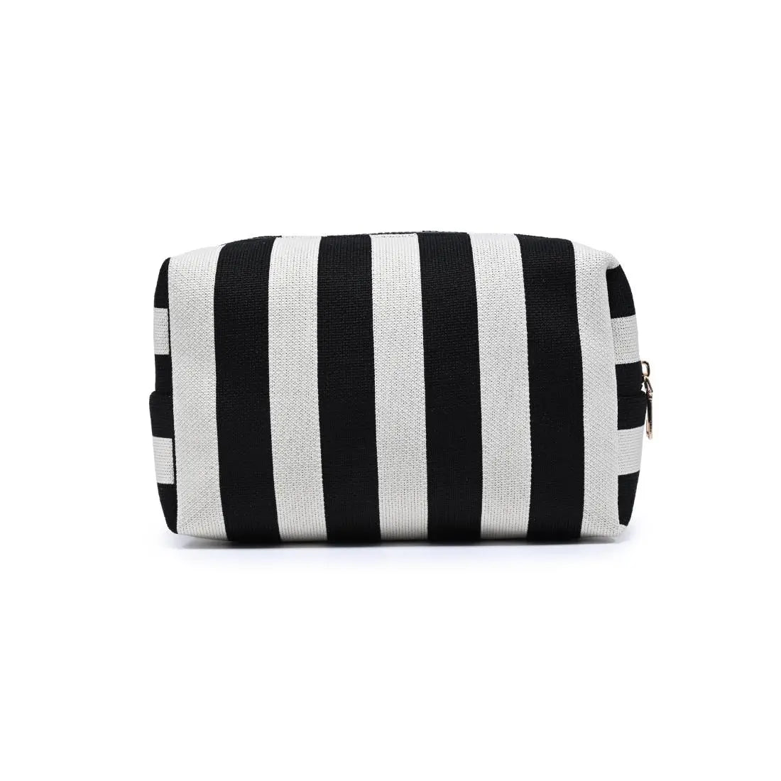 Stripe Cosmetic Pouch Black/White