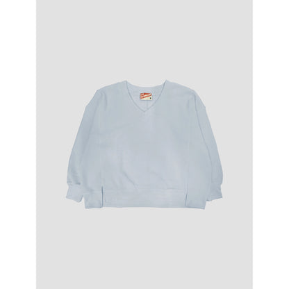Oversized Waffle Knit Top Pale Blue - Clothe Boutique