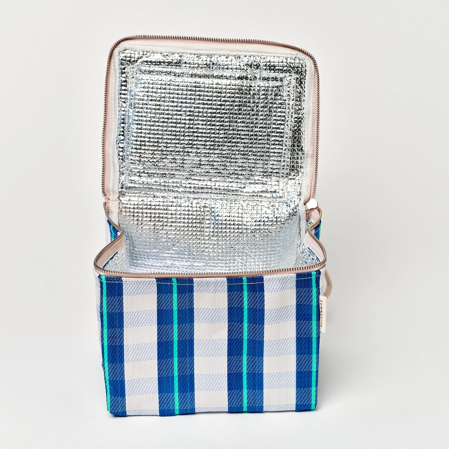 Nylon Lunch Cooler Bag La Mer Blue Neon