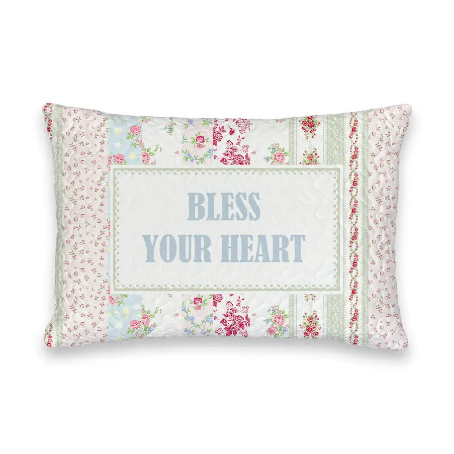 Bless Your Heart Quilted Pillow