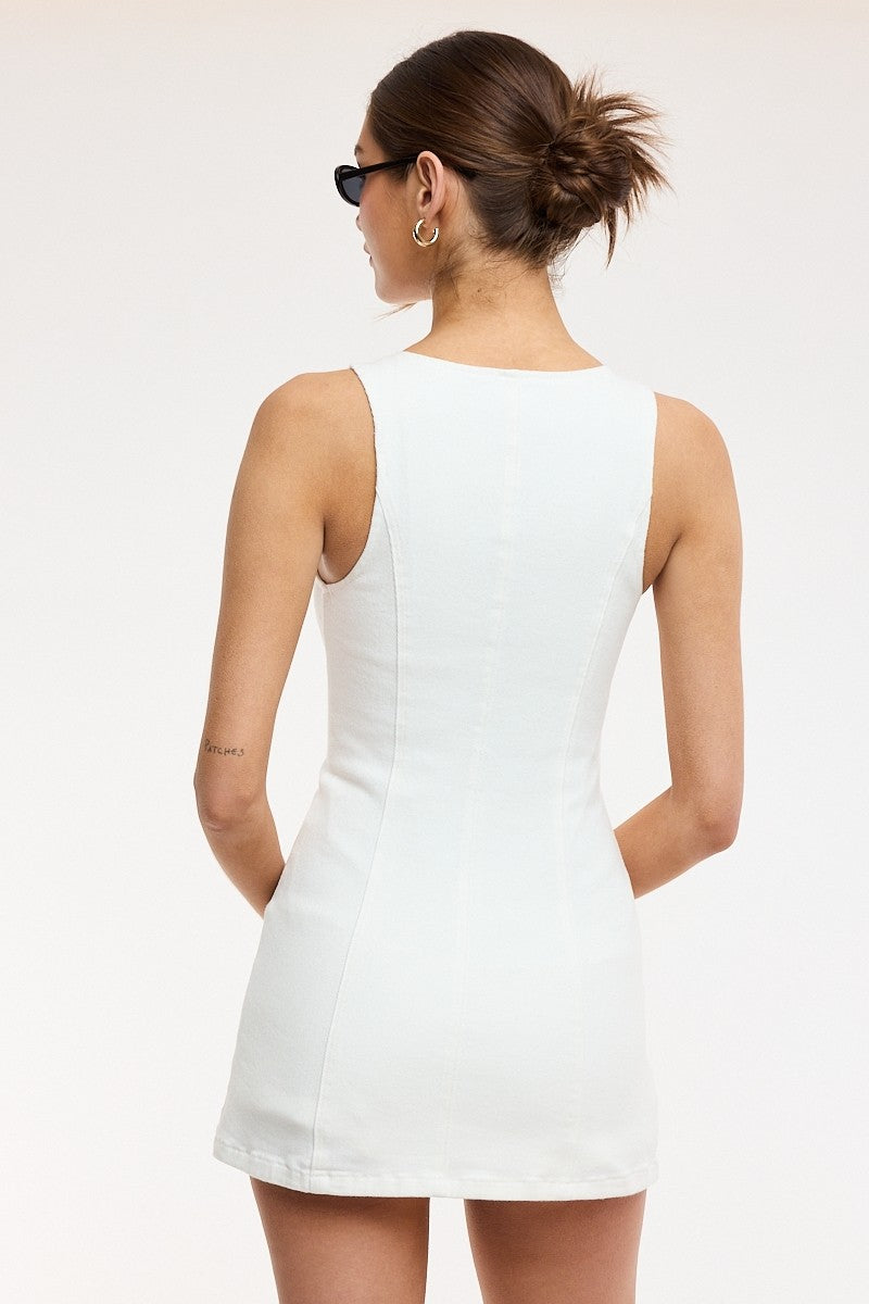 Front Button Down Mini Dress - Clothe Boutique