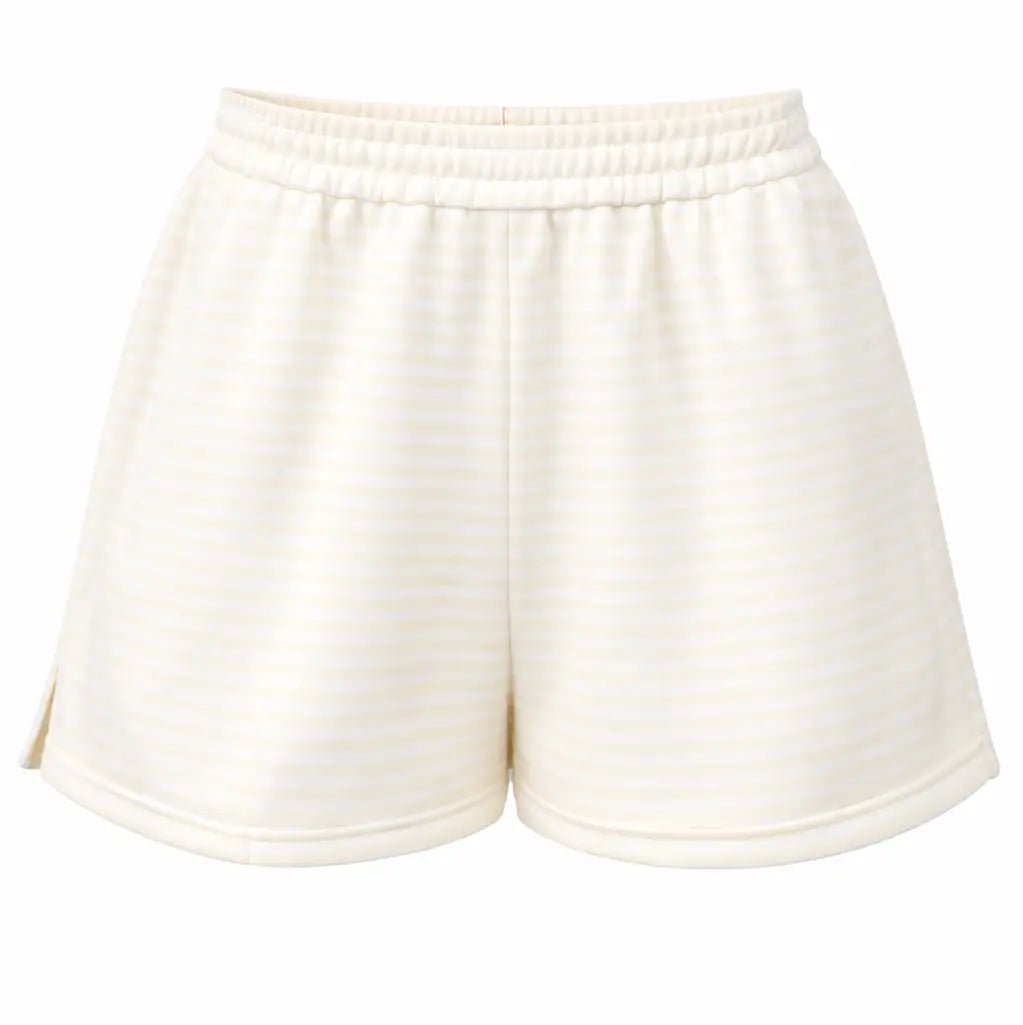 Yellow/White Stripe Sweatshorts
