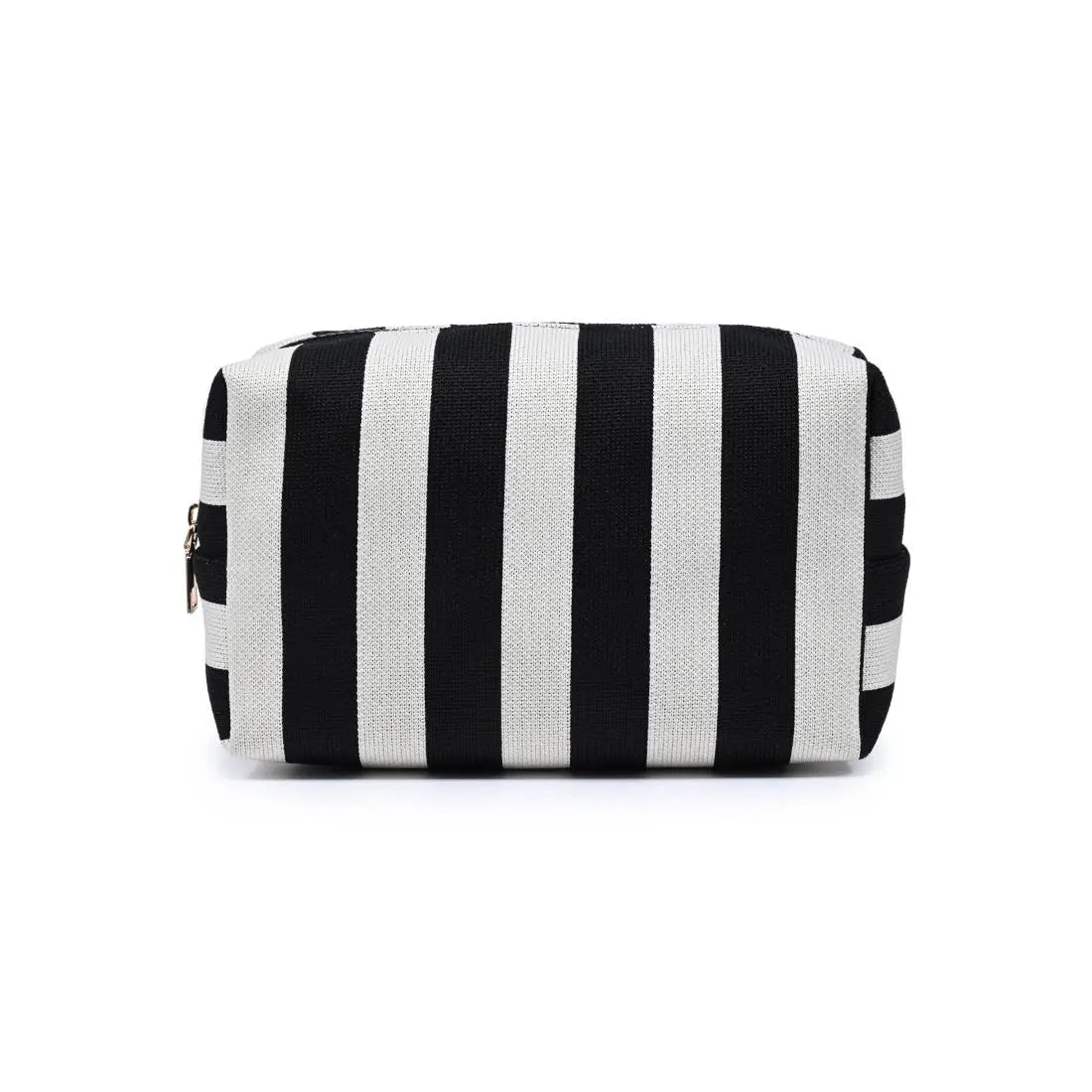 Stripe Cosmetic Pouch Black/White