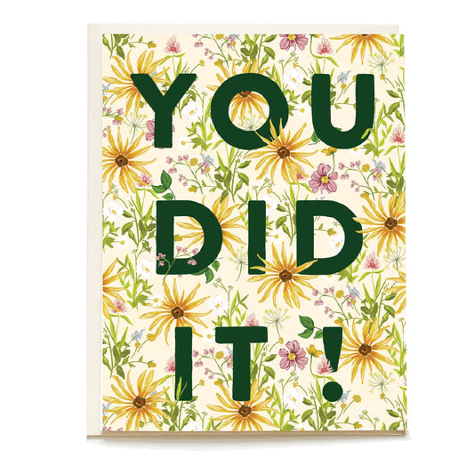 Wildflower You Did It Card