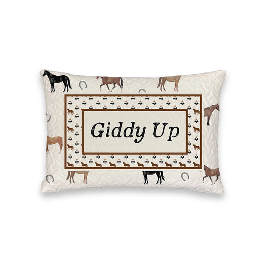 Giddy Up Quilted Pillow