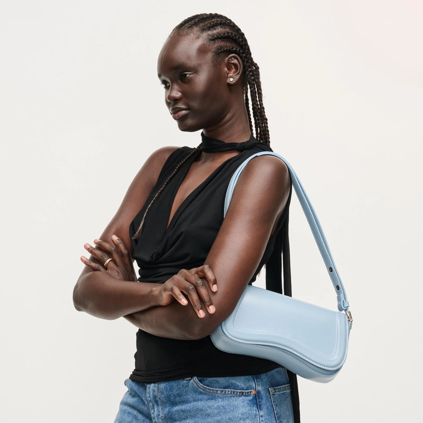 Wavy Max Shoulder Bag Blue