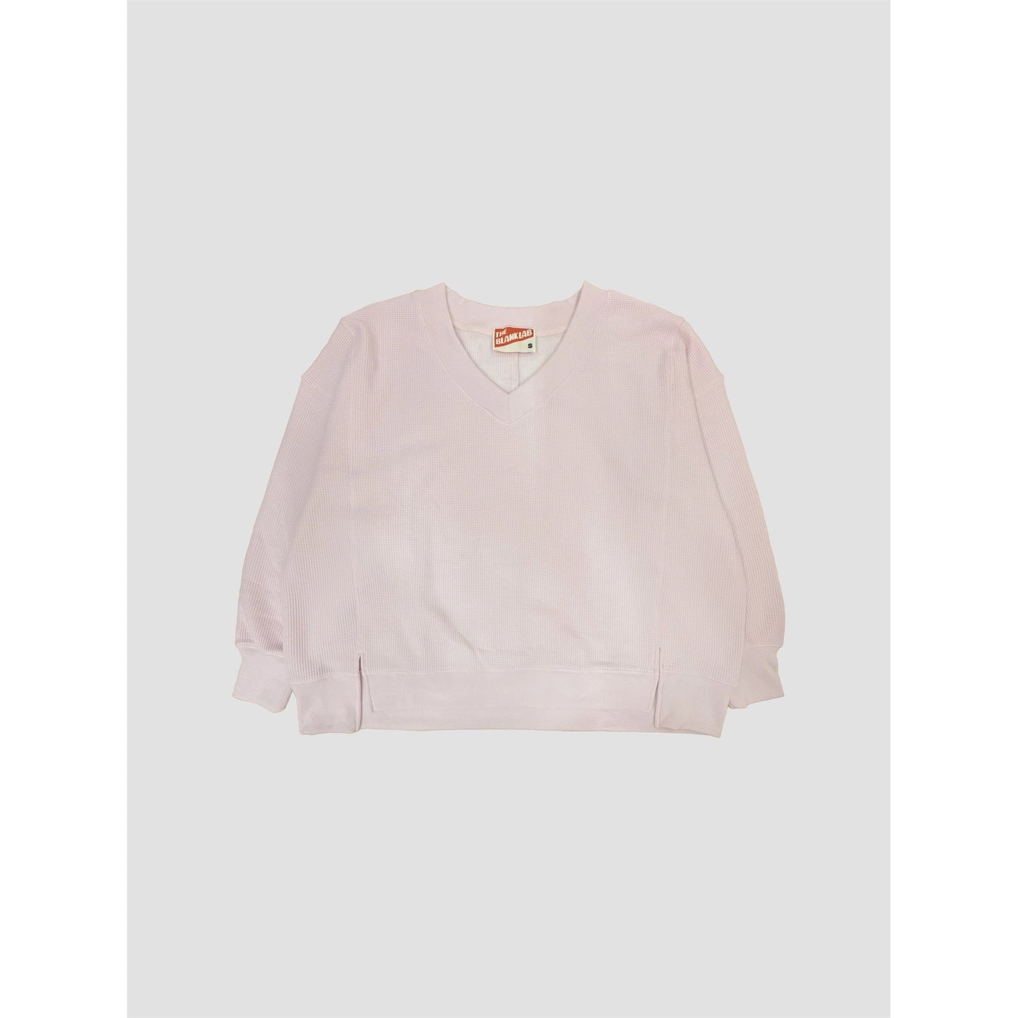 Oversized Waffle Knit Top Pale Pink - Clothe Boutique